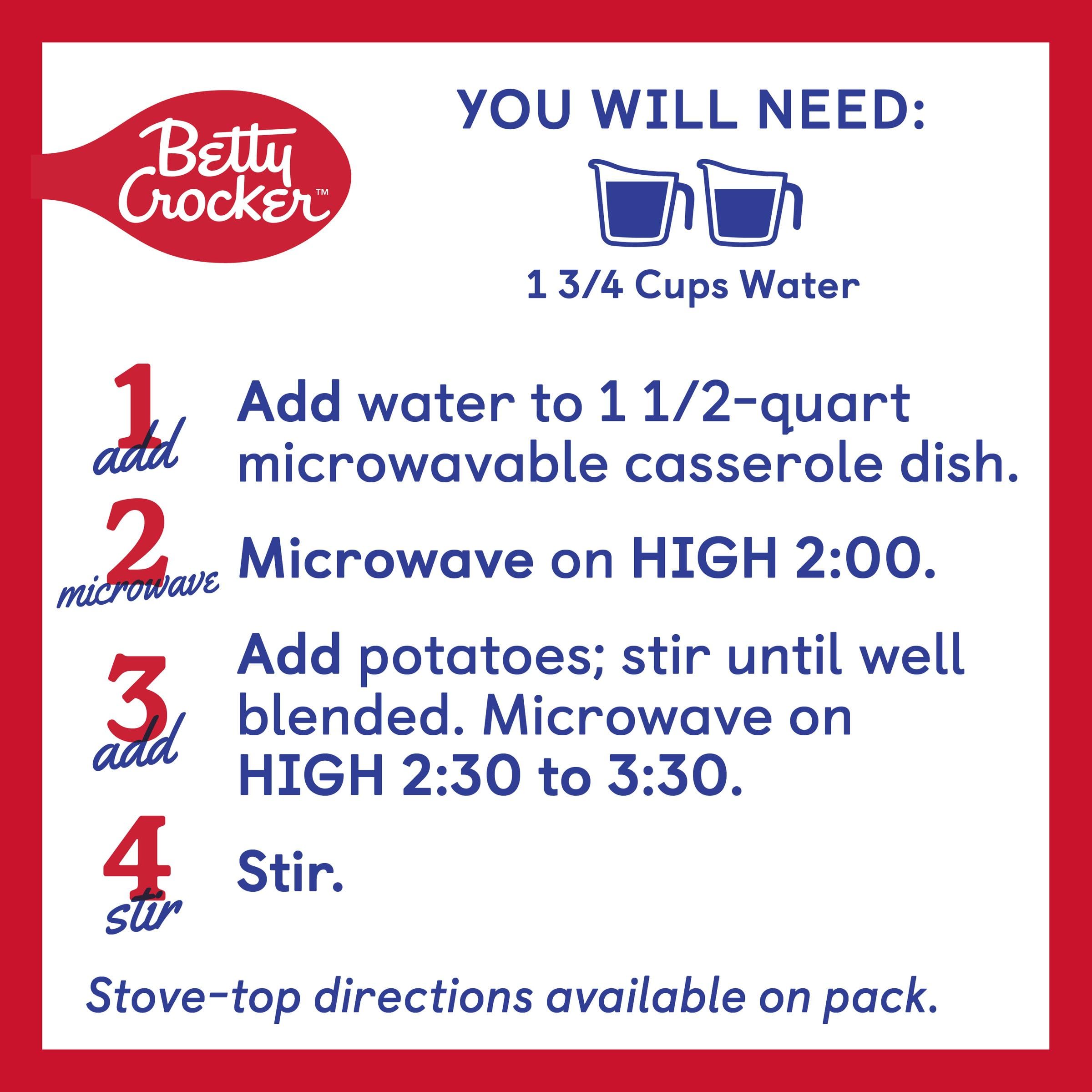 Betty Crocker Sweet Potato Mashed Potatoes; reheats easily as a comforting side.