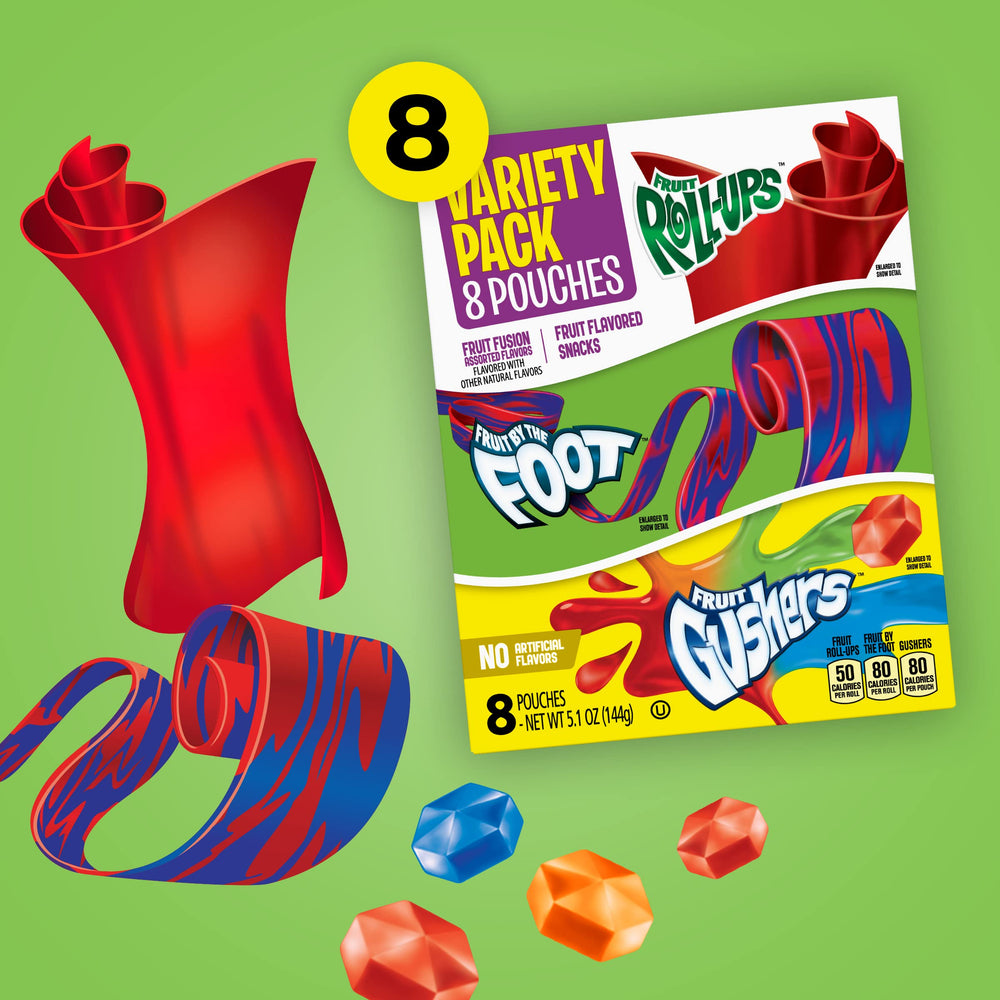 Vitamin C rich Betty Crocker gummies in colorful packaging.