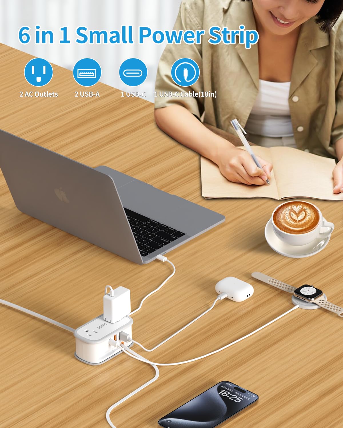 BEVA Travel Power Strip cruise-ship friendly design extends cabin outlets.