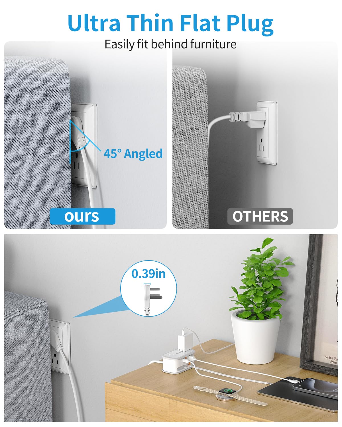 BEVA Travel Power Strip lightweight hub for travel setups.