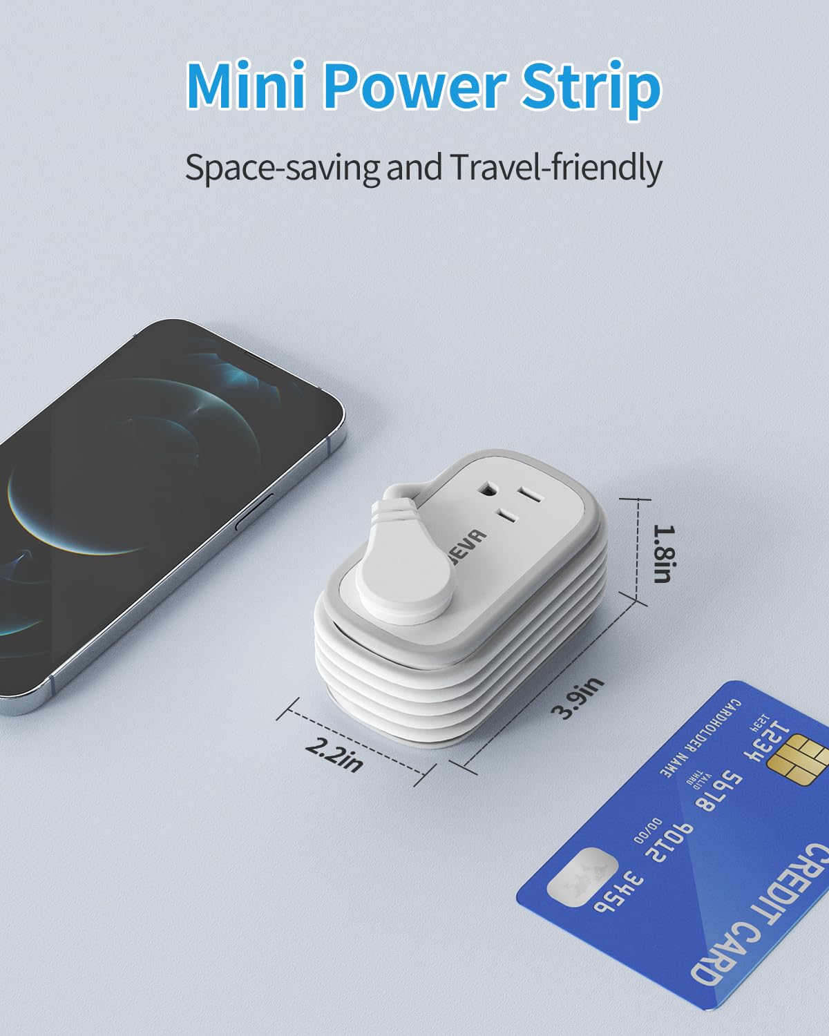 BEVA Travel Power Strip six-in-one charges multiple devices simultaneously.
