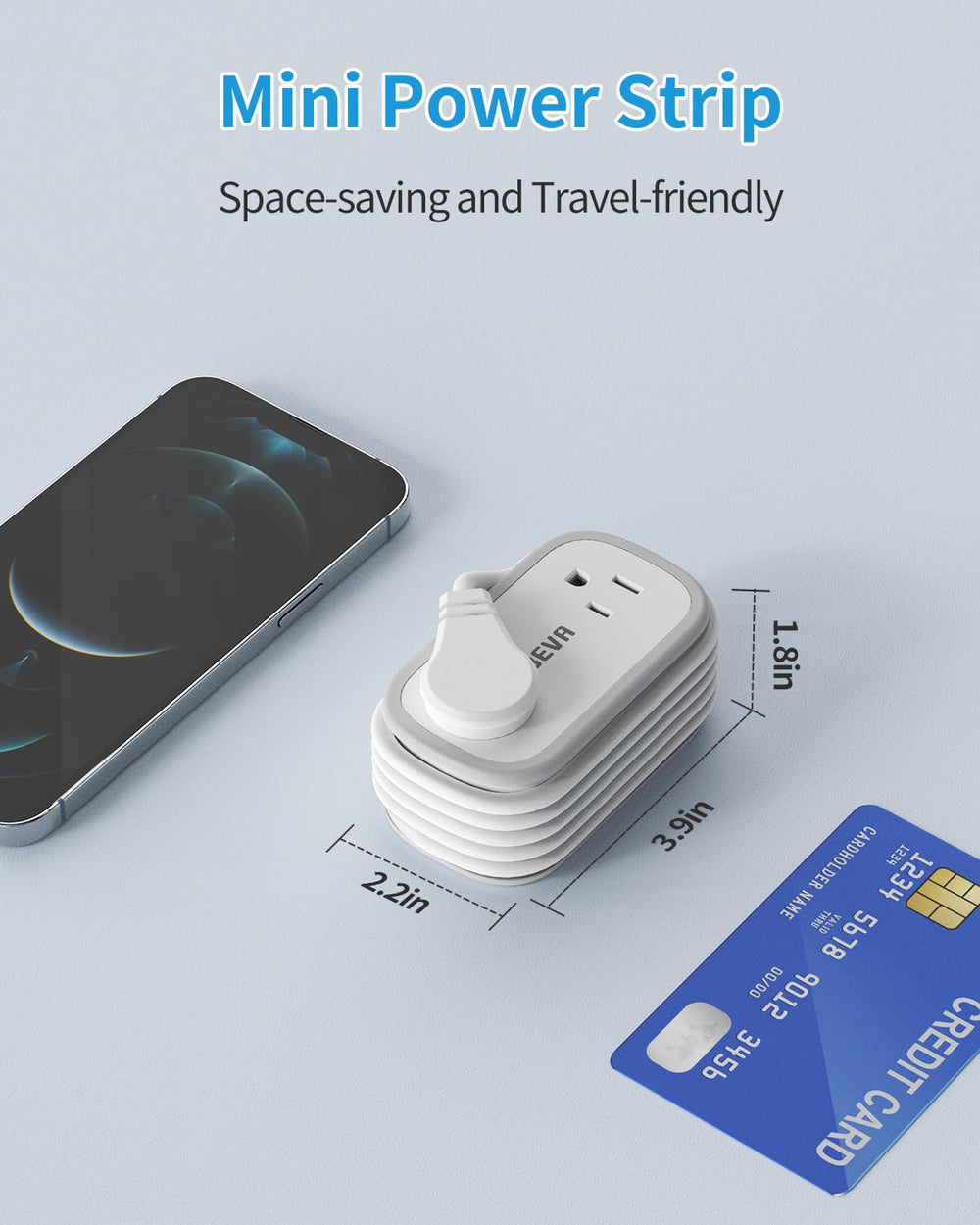 BEVA Travel Power Strip six-in-one charges multiple devices simultaneously.