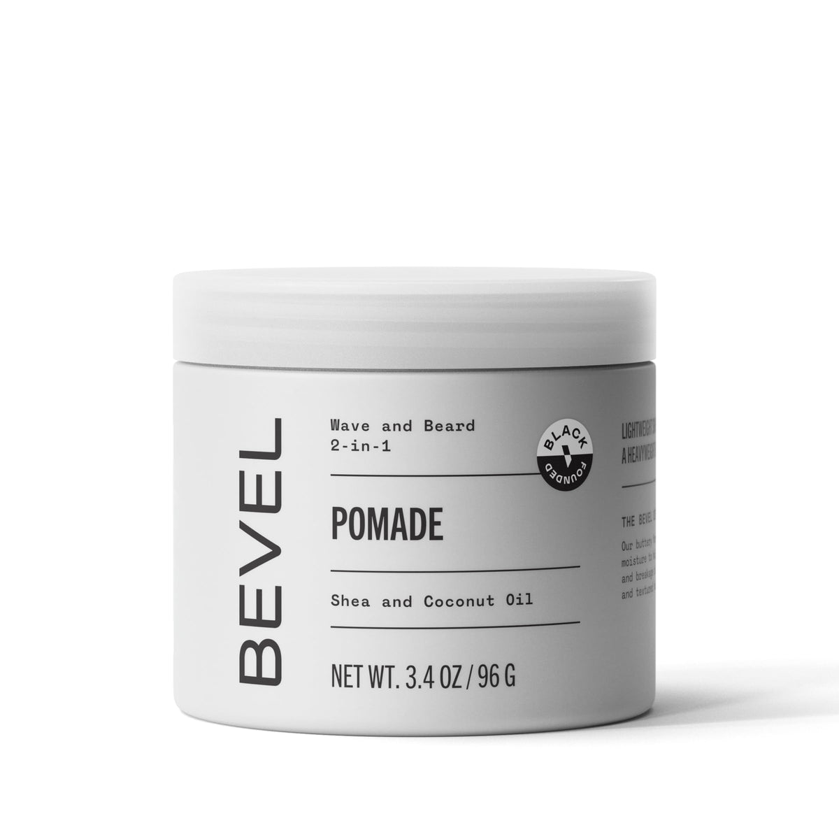 Bevel beard balm and pomade packaging showcases multipurpose care for beard and hair