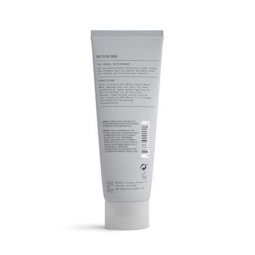Bevel Beard Conditioner shea-butter enhances manageability and natural shine.