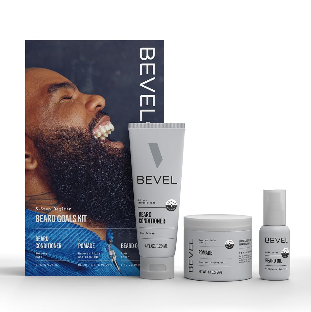 Bevel beard grooming kit packshot for easy daily beard care