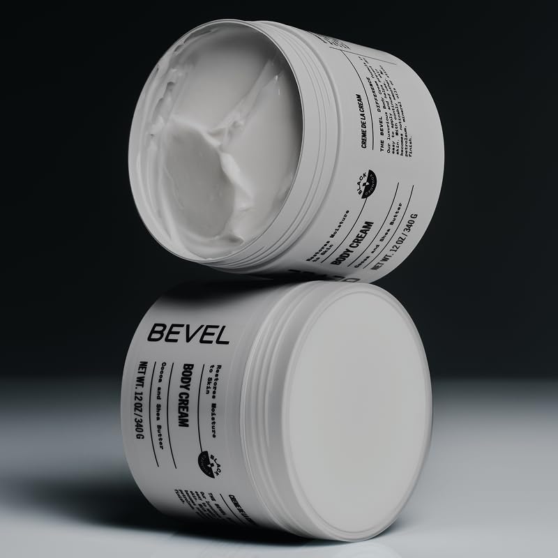 Bevel Body Cream absorbs quickly, leaving skin comfortable.