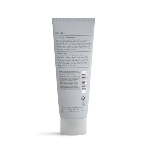 Bevel Essentials Clear Shave Gel close-up with clear formula visibility
