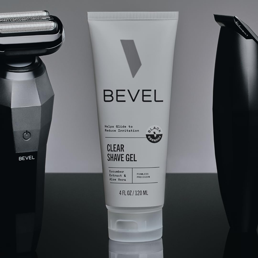 Bevel Essentials Clear Shave Gel edging a beard for crisp lines