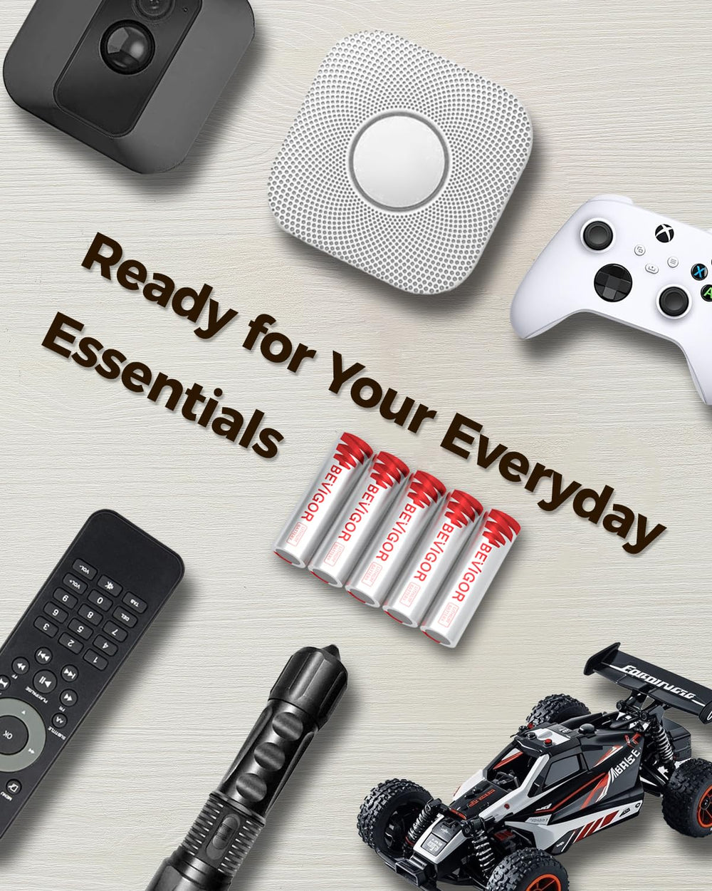 BEVIGOR AA battery lightweight at 15g for easy handling