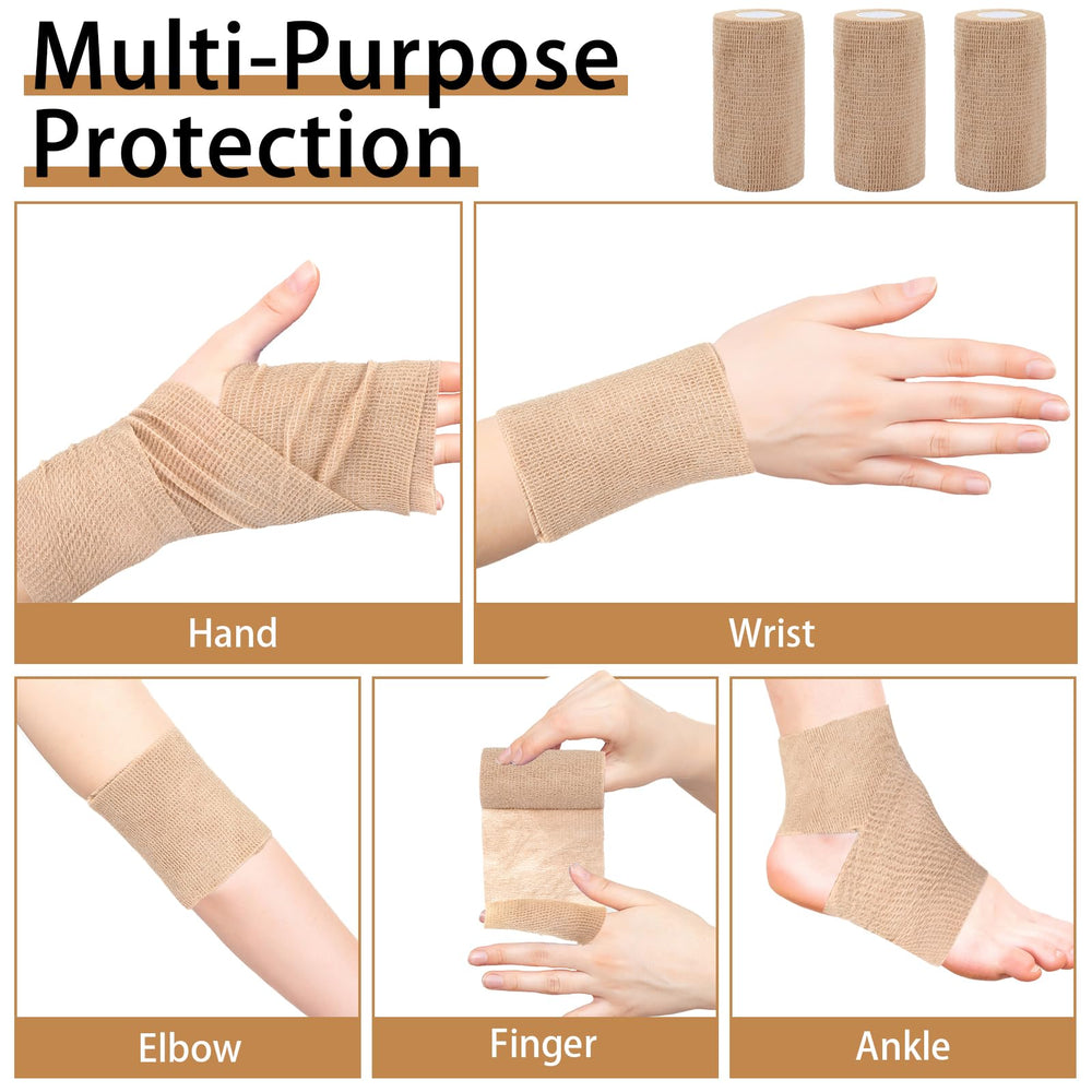 Six BEVTEE rolls shown for home or outdoor use in a first aid kit