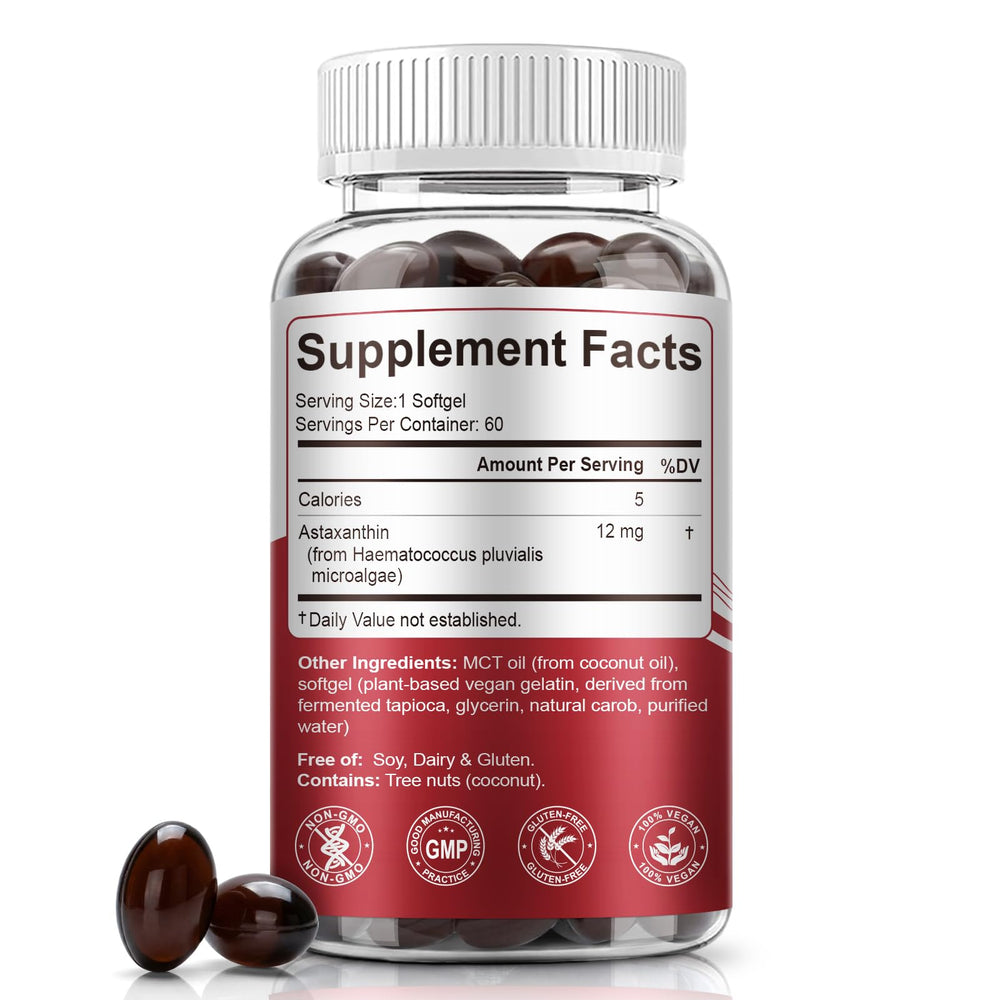 BEWORD Astaxanthin pour shows easy daily serving for skin and eye vitality.