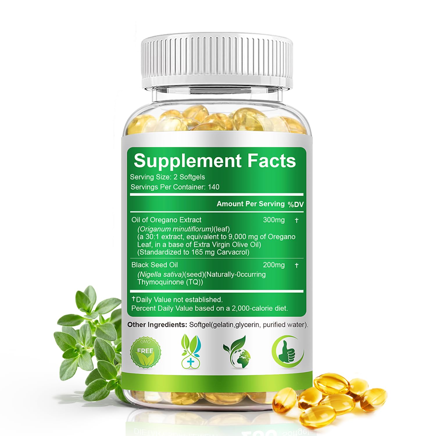BEWORD enteric-coated capsules minimize oregano aftertaste while aiding digestion.