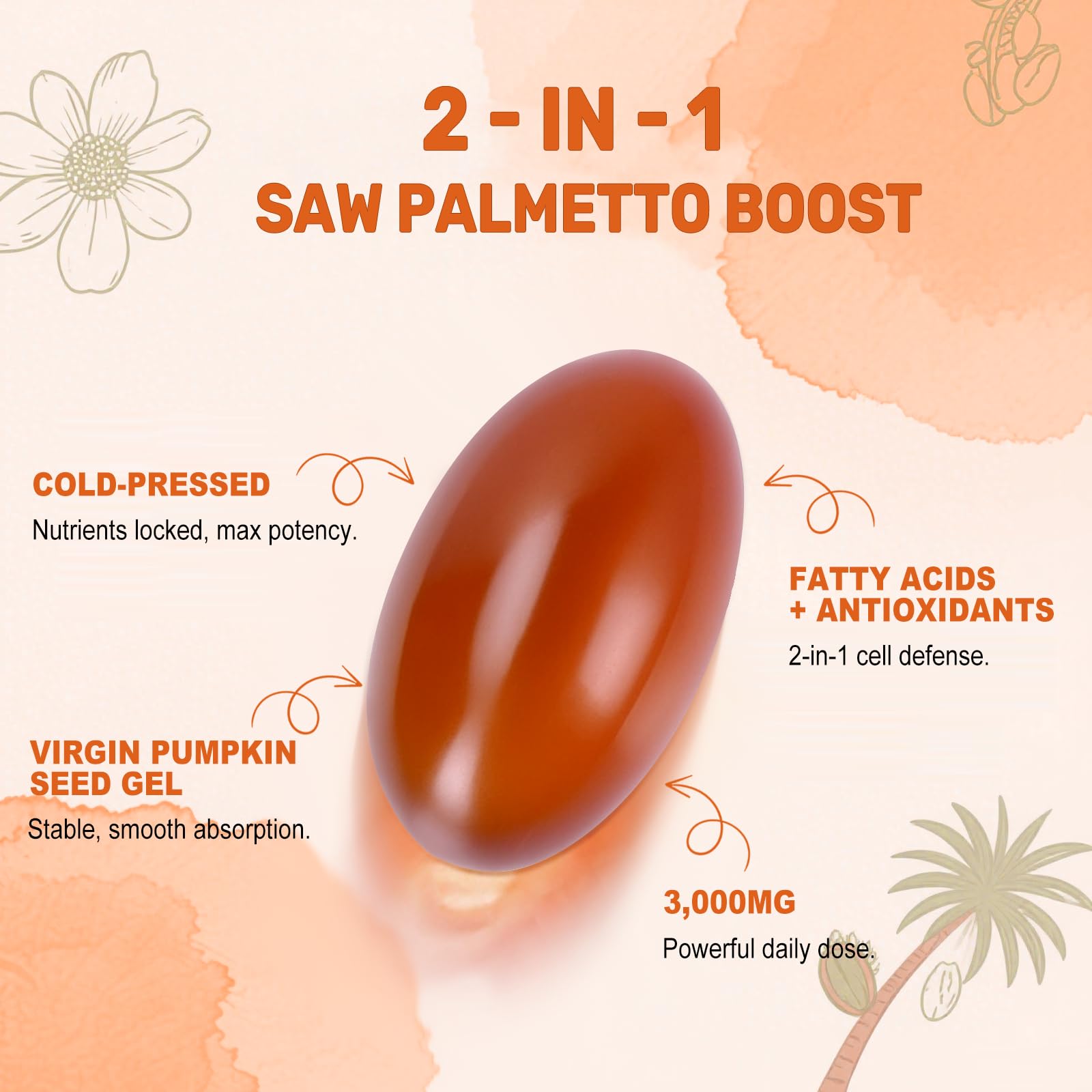 BEWORD softgels capsules closeup showing pill texture and oil blend