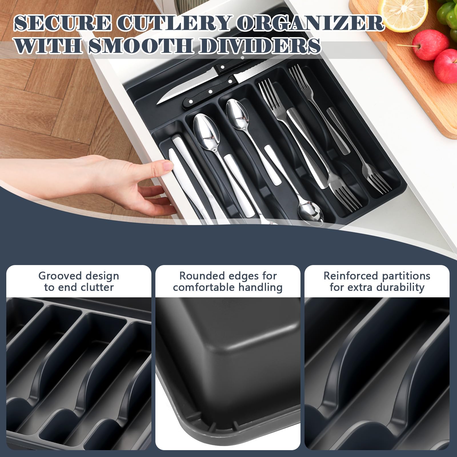 BEWOS steak knives with serrated edges for clean cuts
