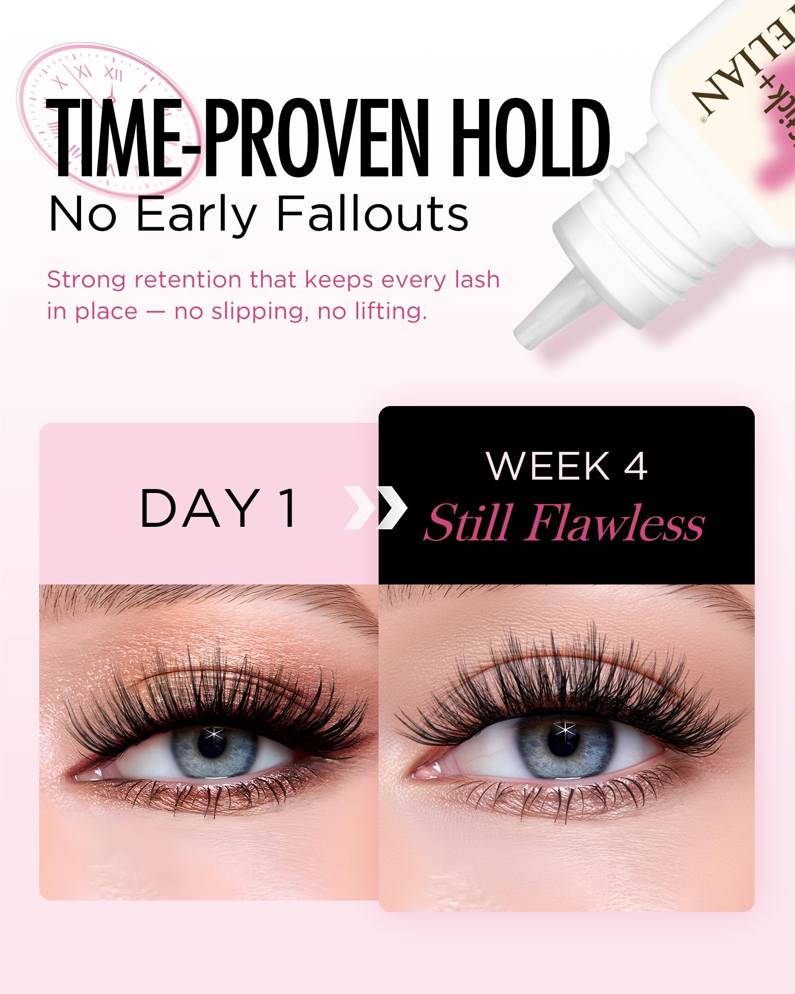 BEYELIAN Sensitive Lash Cluster Glue fast-dry 2-3 seconds close-up.