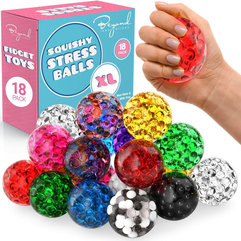 Beyond Innoventions stress ball 18-pack offers a calm, focused experience during work or study.