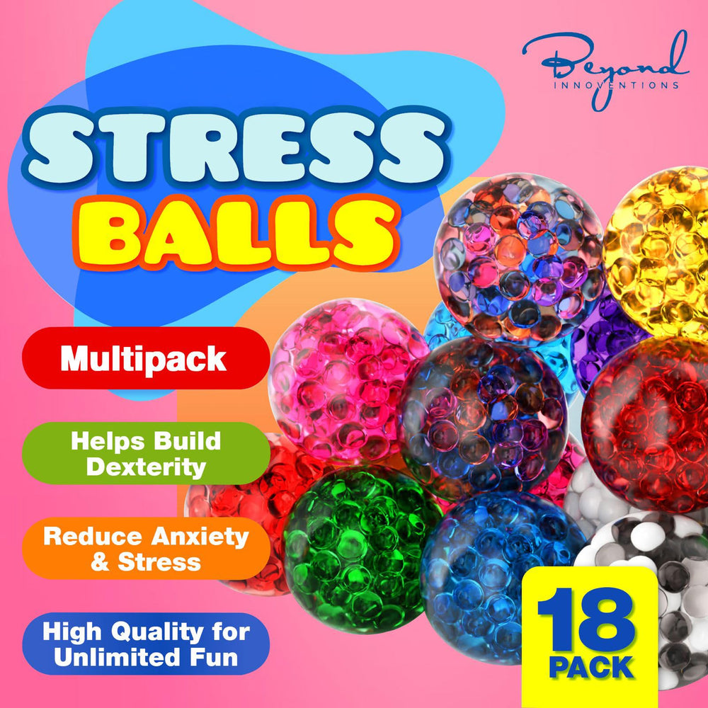 Beyond Innoventions xl stress ball close-up shows durable, non-toxic squish for long sessions.