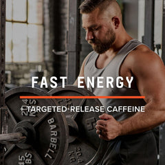 BEYOND RAW LIT ingredients panel highlights caffeine and creatine for performance.