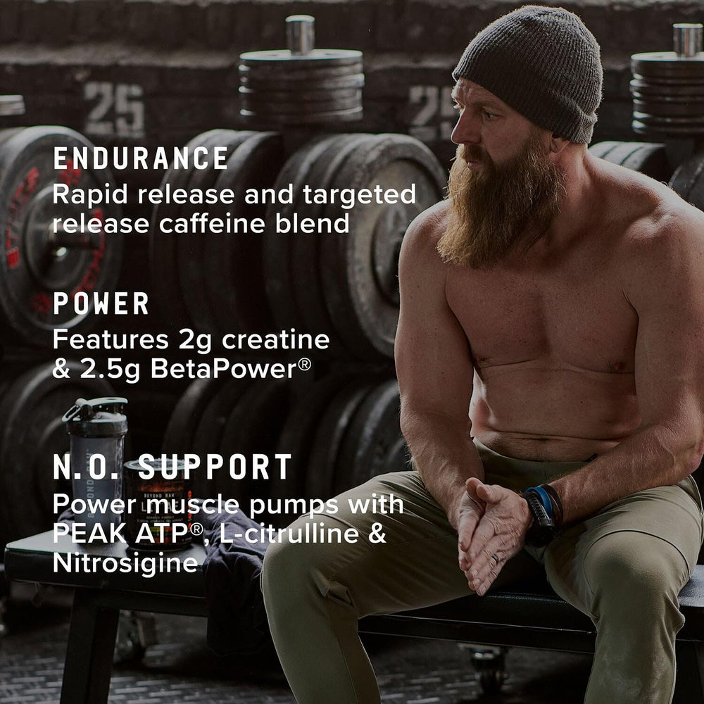 BEYOND RAW LIT helps pumps and endurance during heavy lifts.