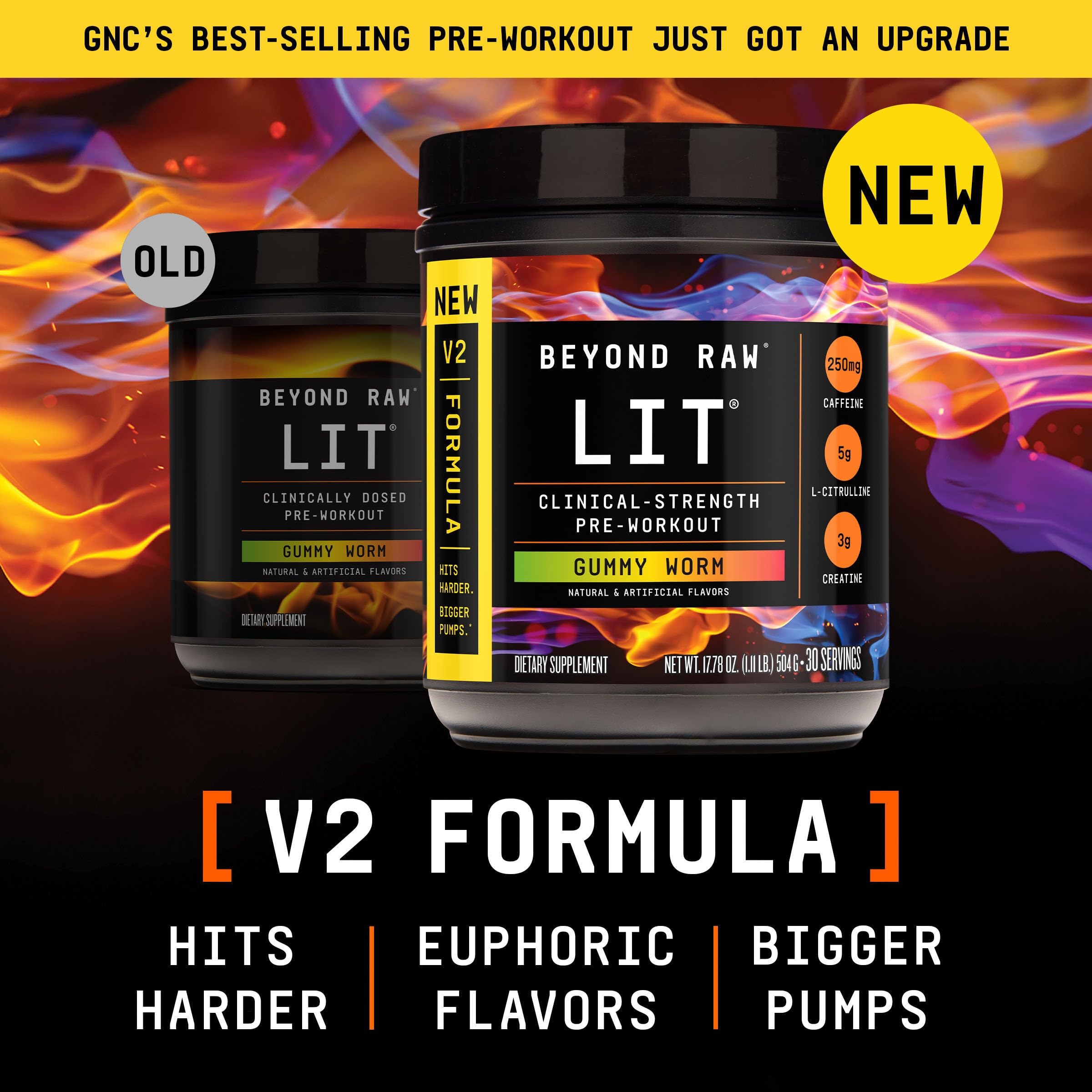 BEYOND RAW LIT V2 serving scoop demonstrates precise dosing for consistent energy