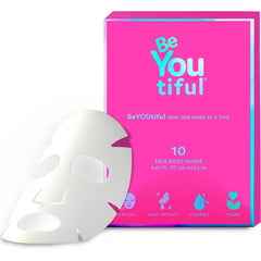 BeYoutiful gift box with ten masks for sleepovers and at-home spa moments.