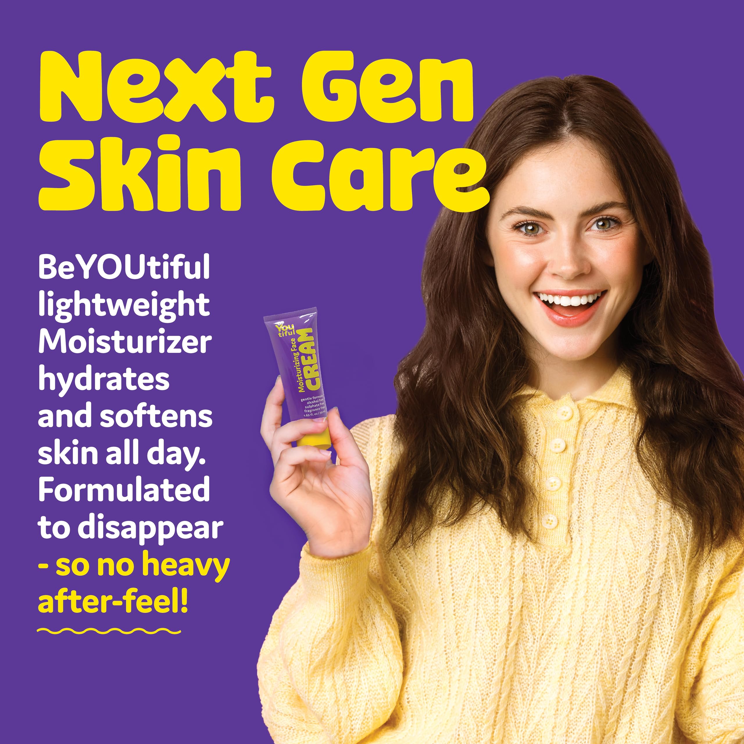 BeYOUtiful vegan formula: fragrance-free and gentle skincare for sensitive skin.