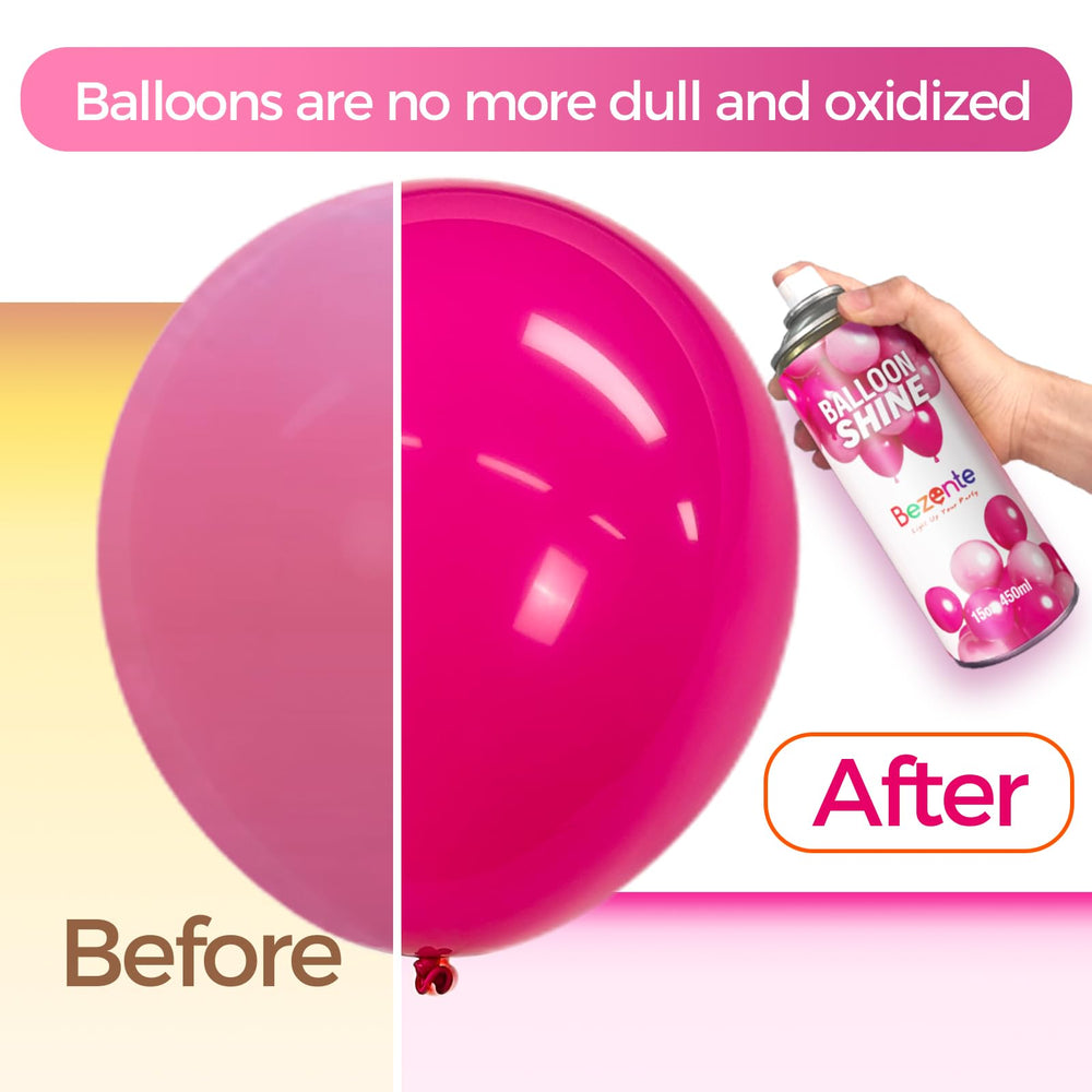 Outdoor event with Bezente Balloon Shine Spray maintaining waterproof, non-slip gloss on balloons.