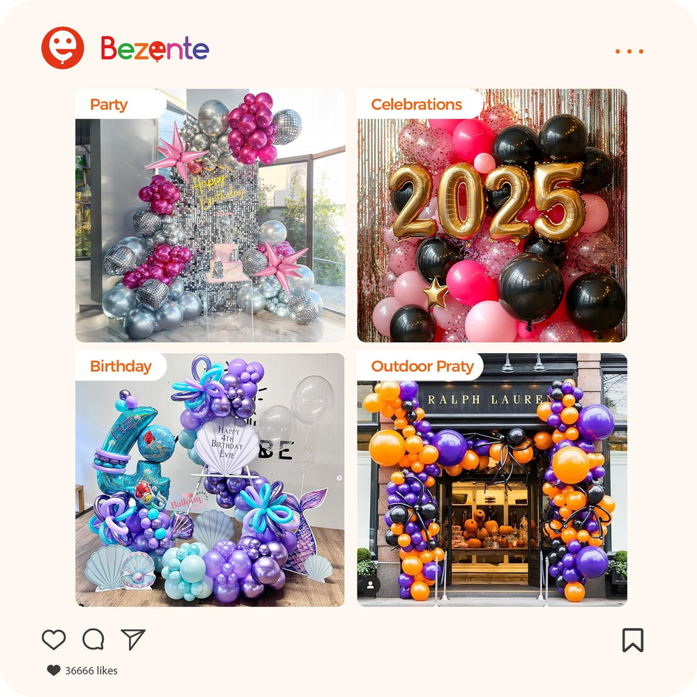 Bezente Balloon Shine creates photogenic, radiant balloon decorations for celebrations.