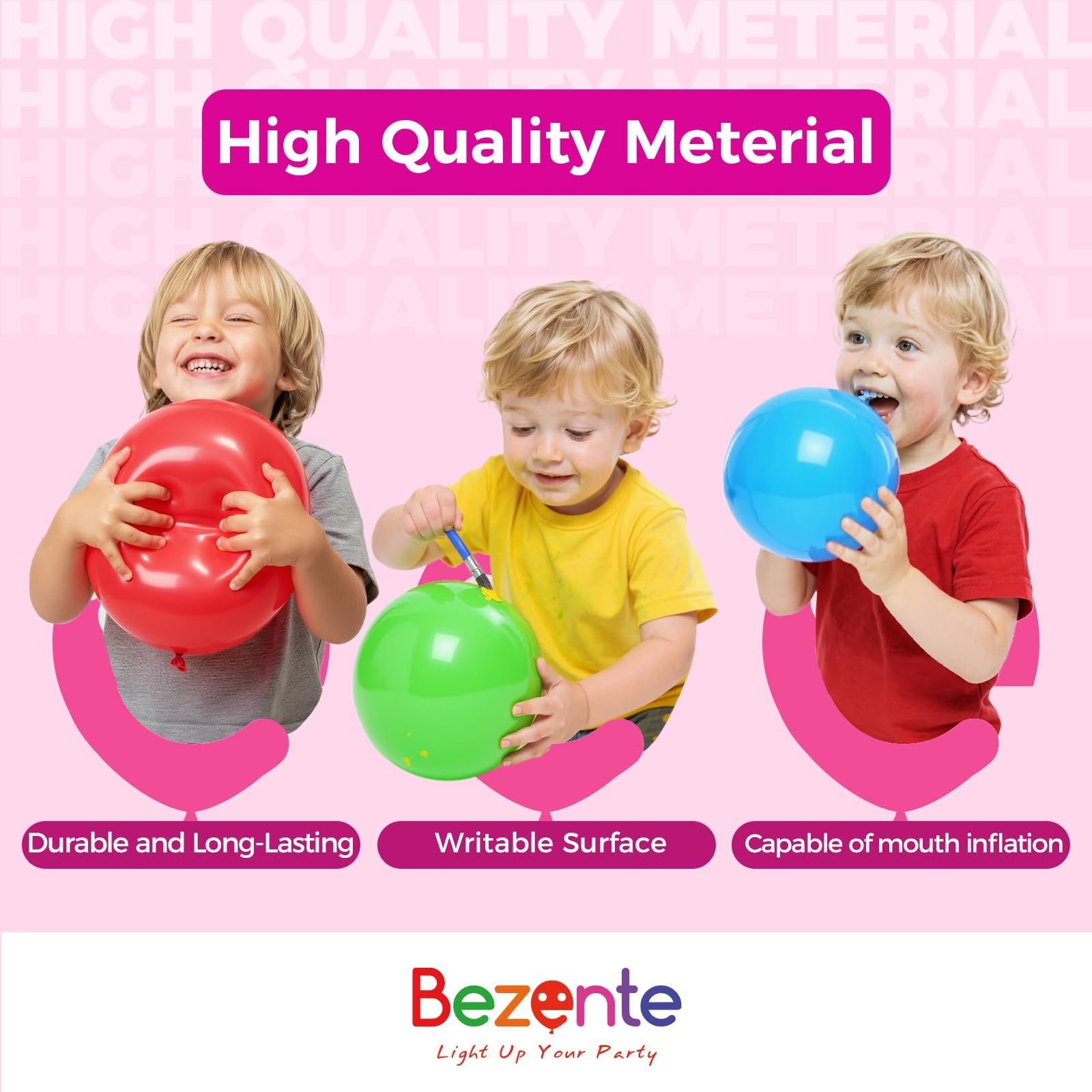 Bezente party balloons suitable for mixed color themes at bridal showers and weddings.