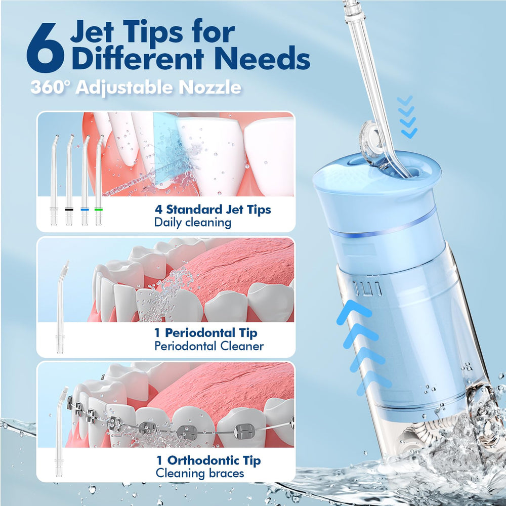 IPX7 waterproof Bezvoi flosser safe to use in the shower.