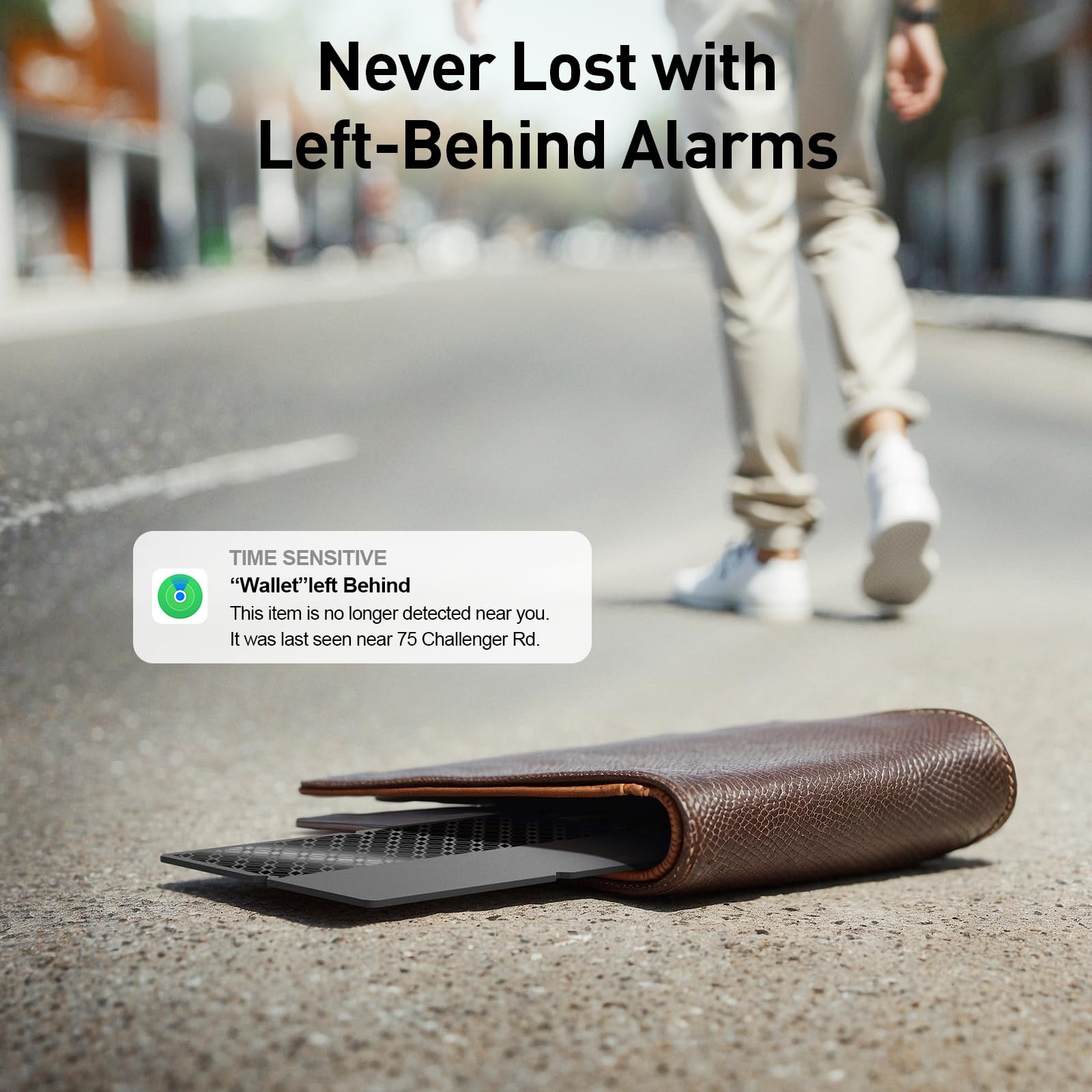 BFADEHA next to a credit card showing compact, wallet-friendly size