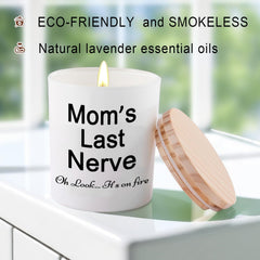 BFJLIFE candle gift with humorous label for Mother's Day