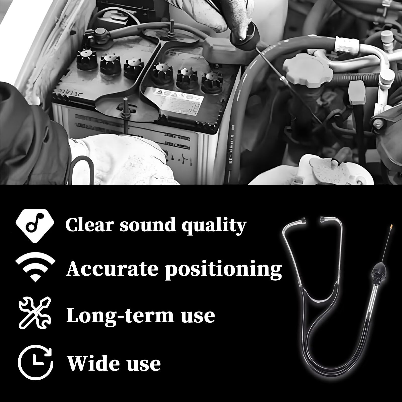 BFXM stethoscope in use on engine for accurate assessment