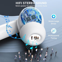 BGAVENROL 3D stereo drivers deliver rich bass and clear treble for dynamic listening.