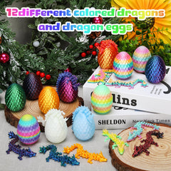 Bgezxuy crystal dragon figure in vibrant egg colors for display and play