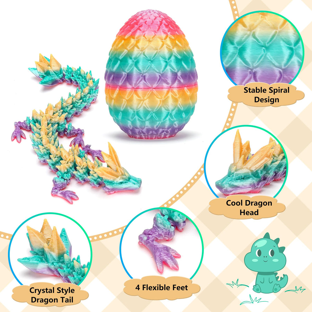 Bgezxuy set of four colorful dragon eggs for gifts and decor