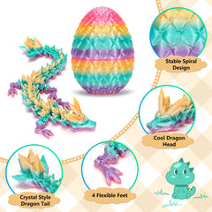 Bgezxuy set of four colorful dragon eggs for gifts and decor