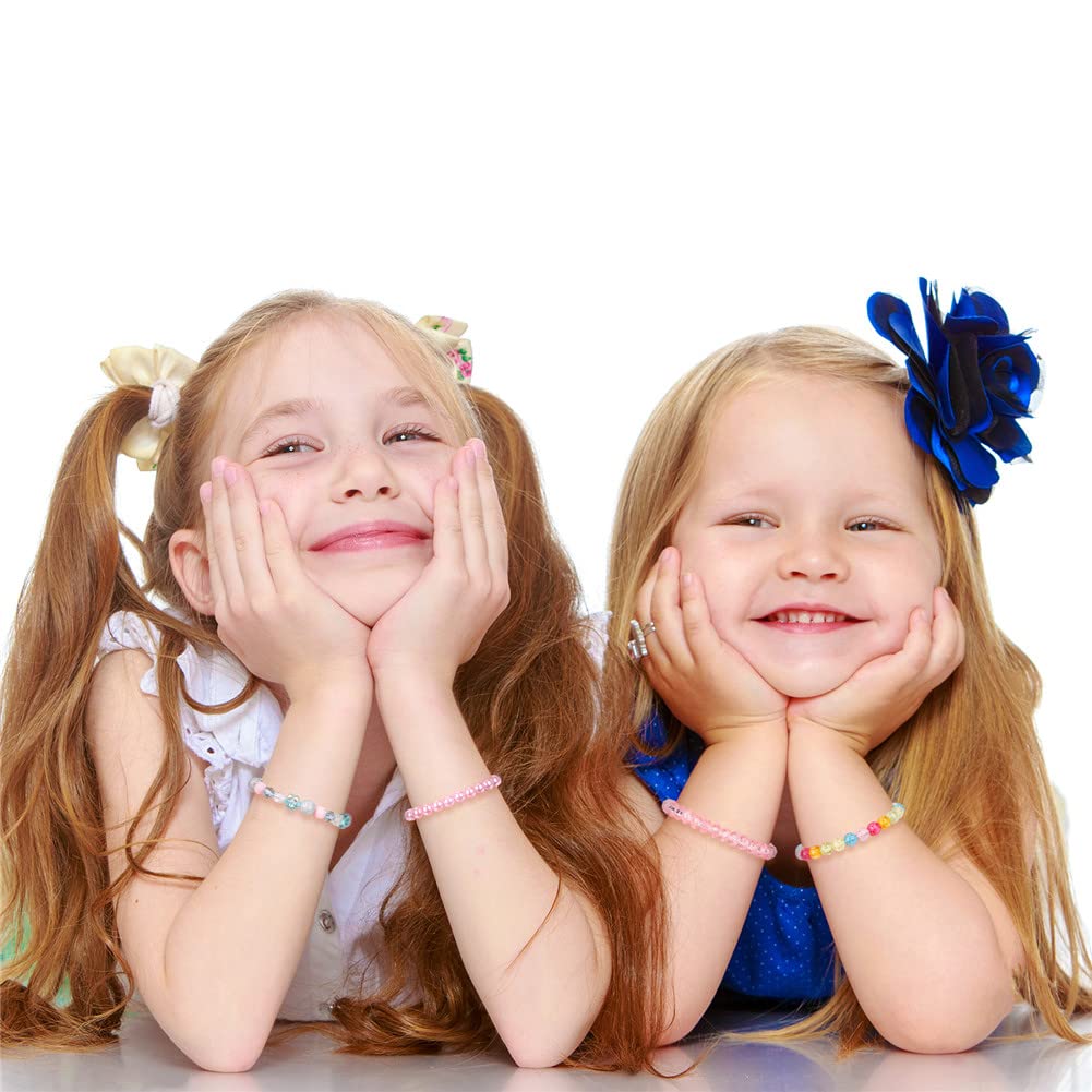 BGSHEMNI children's bracelet set with adjustable stretch for varied wrist sizes.