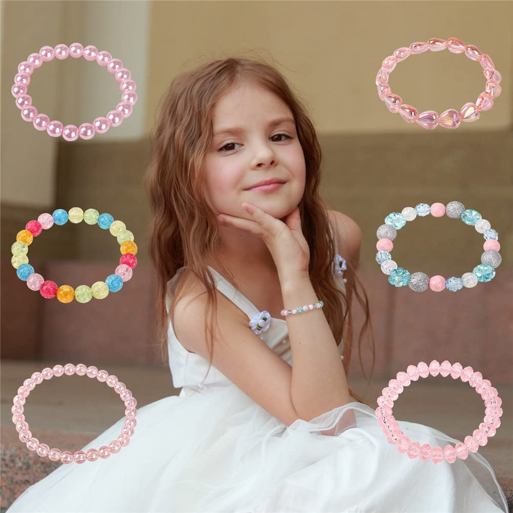 BGSHEMNI girls costume jewelry set ideal for imaginative playtime and matching outfits.