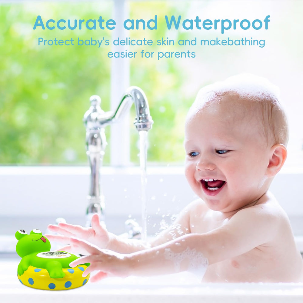 B&H Frog thermometer red indicator signals hotter bath water for safety