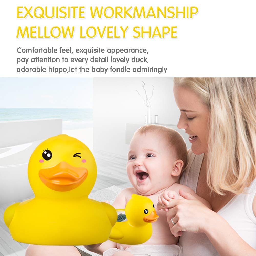 B&H classic duck design adds playful charm during bath time.