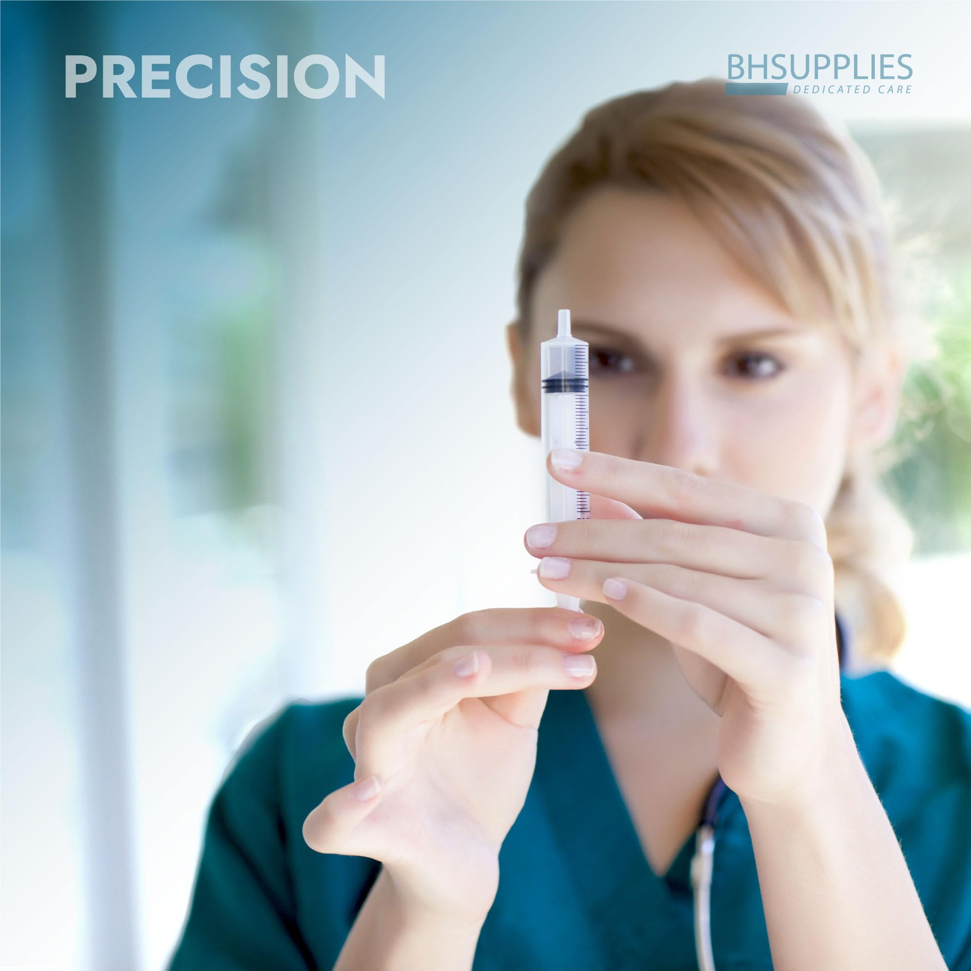 BH Supplies 5ml syringe shows clear measurement marks for precise dosing.