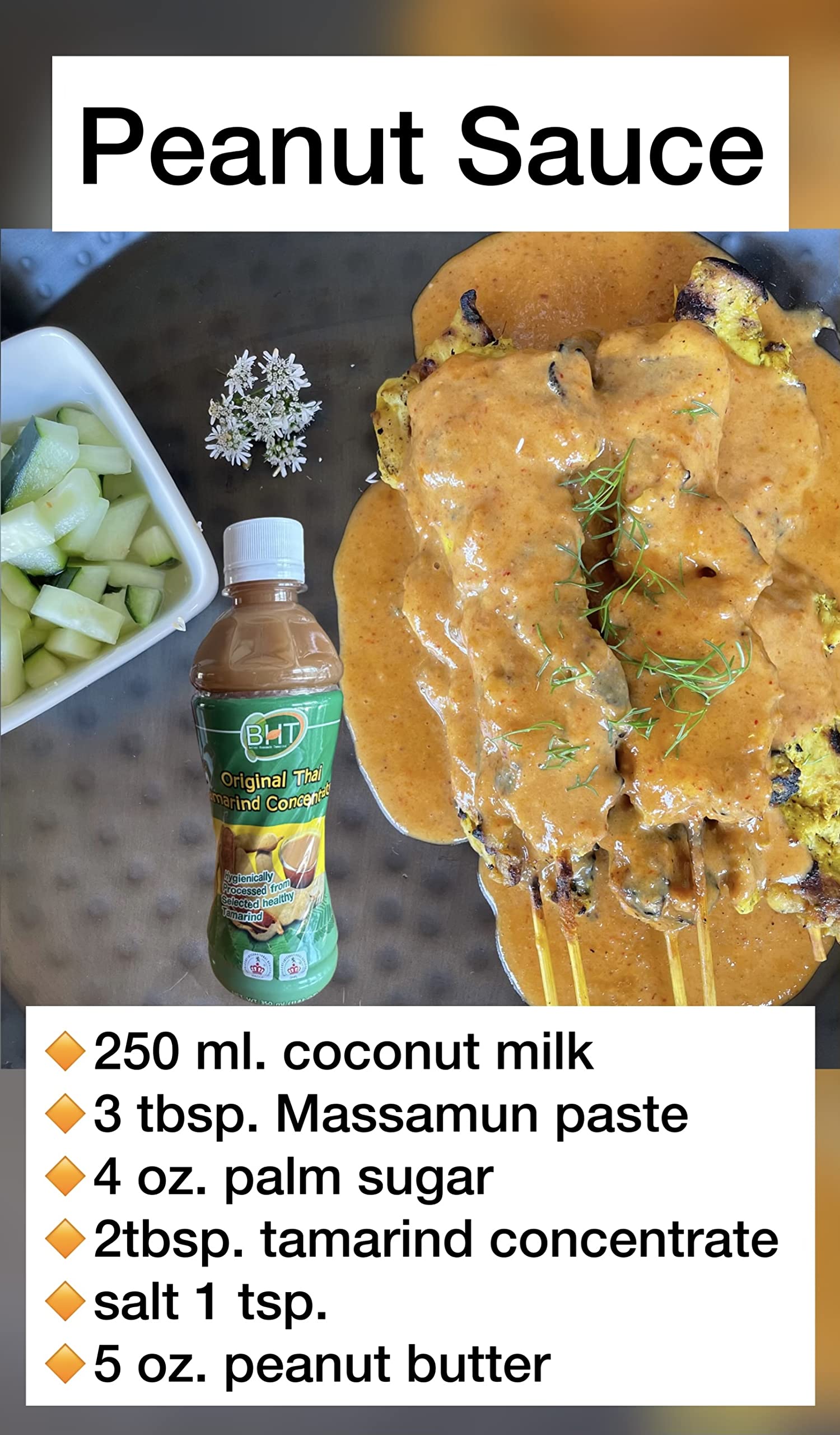 BHT tamarind concentrate glaze for pineapple fried rice with brightness