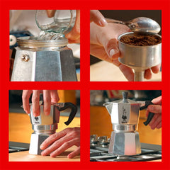 Induction plate compatibility for the Bialetti Moka Express with induction cooktops.