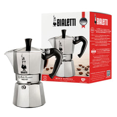 Bialetti Moka Express iconic stovetop espresso maker for authentic Italian coffee at home.