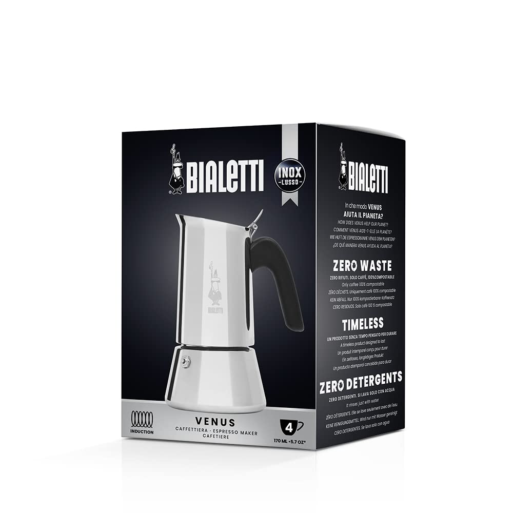 Bialetti Venus stovetop brew process, capturing rich aroma and balanced flavor.