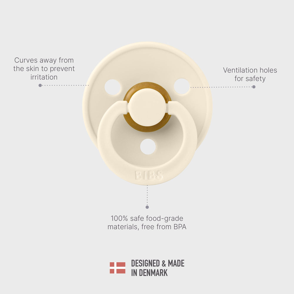 BIBS pacifier Danish design craftsmanship detail on a premium finish