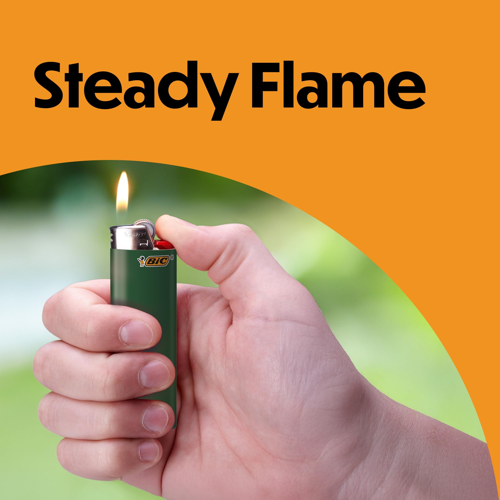 BIC Classic Maxi Pocket green lighters emphasizing safety design