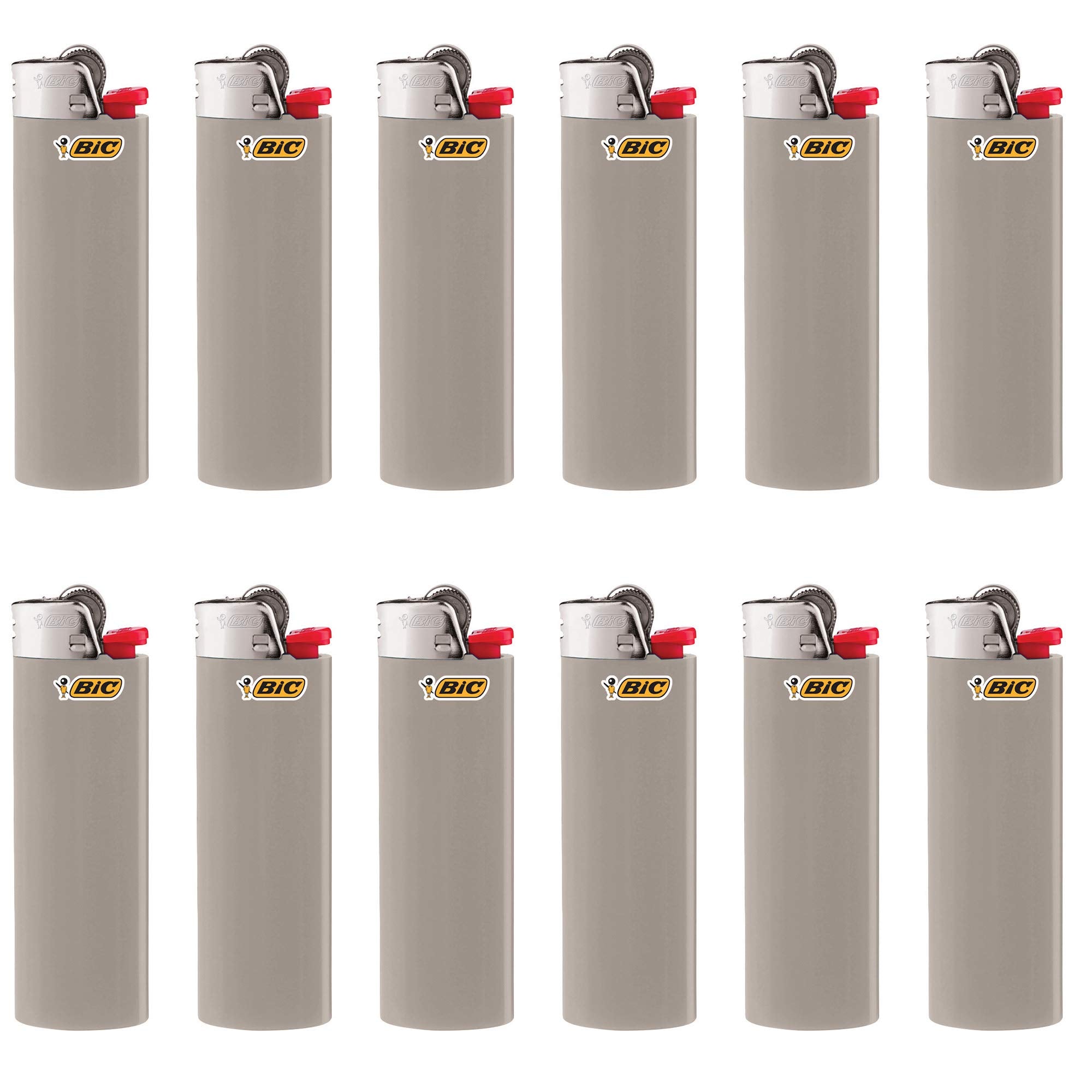 BIC Classic Maxi Pocket Lighter gray compact design for everyday use.