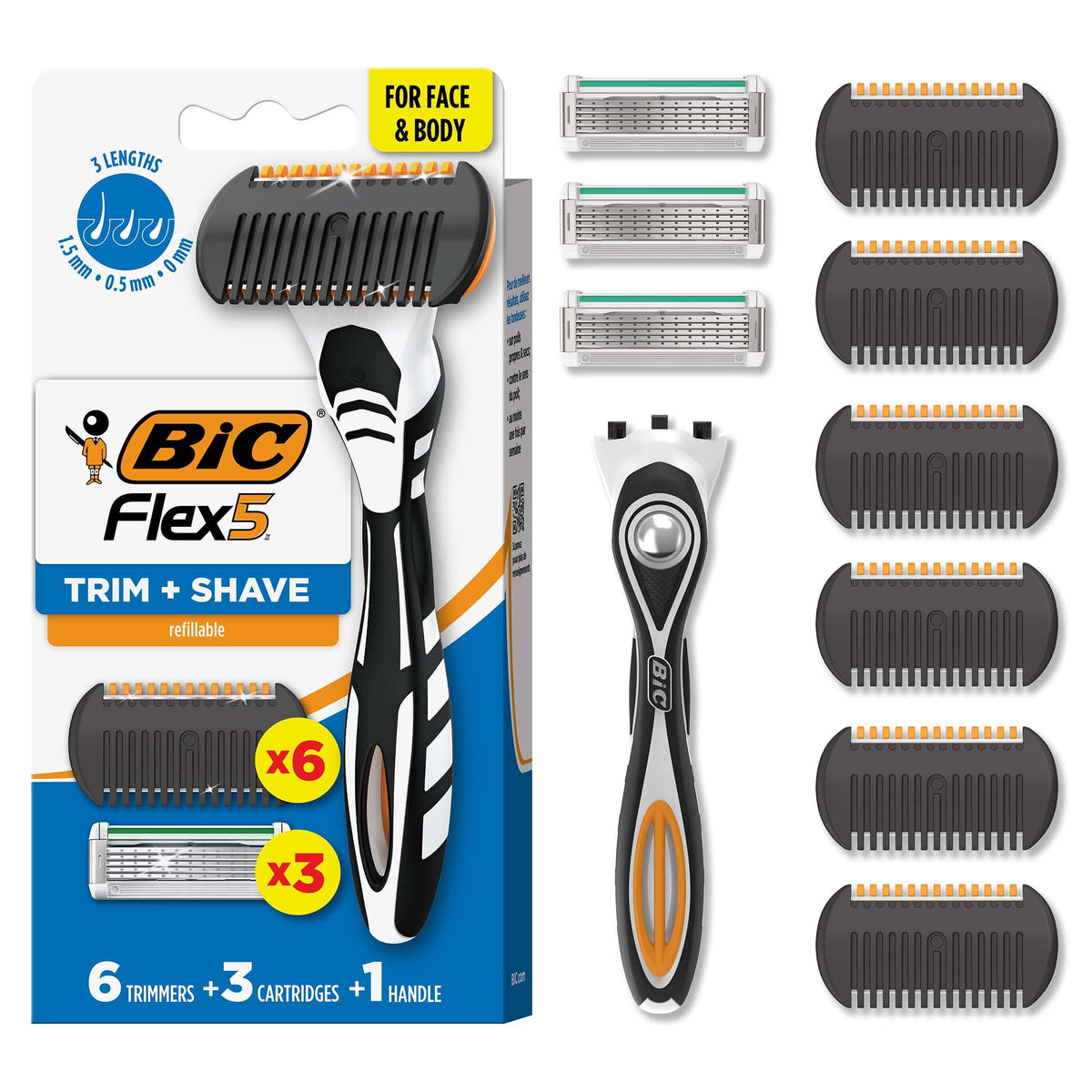 BIC Flex 5 Trim and Shave kit in packaging ready to use